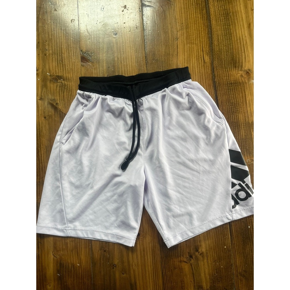 Adidas Aeroready Mens Shorts Lavender Purple Black Logo Athletic Gym Size L
